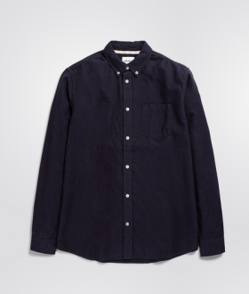 Anton Organic Flannel Shirt Dark Navy Norse Projects