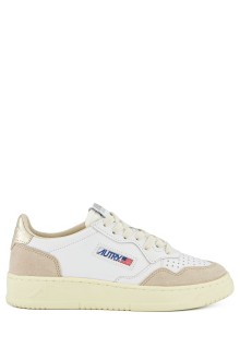 Basket Medalist Low Leather / Suede White / Gold Autry