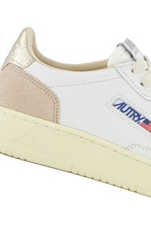 Medalist Low Leather / Suede White / Gold Autry