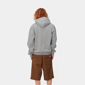 Hooded Carhartt Sweat Grey Heather / Chervil Carhartt WIP