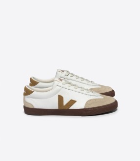 Volley Leather White Tent Bark Veja