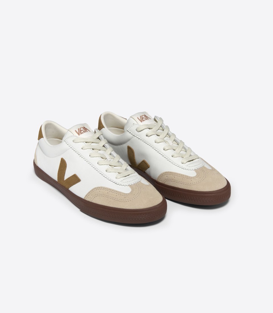 Volley Leather White Tent Bark Veja