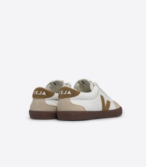 Volley Leather White Tent Bark Veja