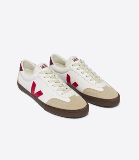 Volley Leather White Pekin Bark Veja