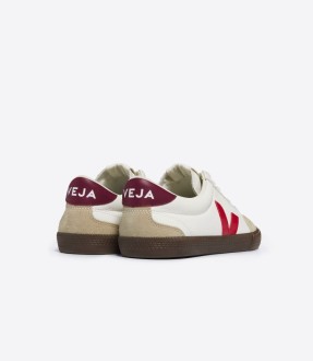 Volley Leather White Pekin Bark Veja