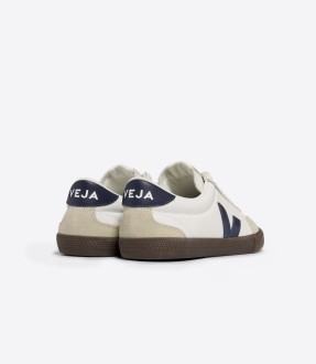 Volley Leather White Nautico Bark Veja