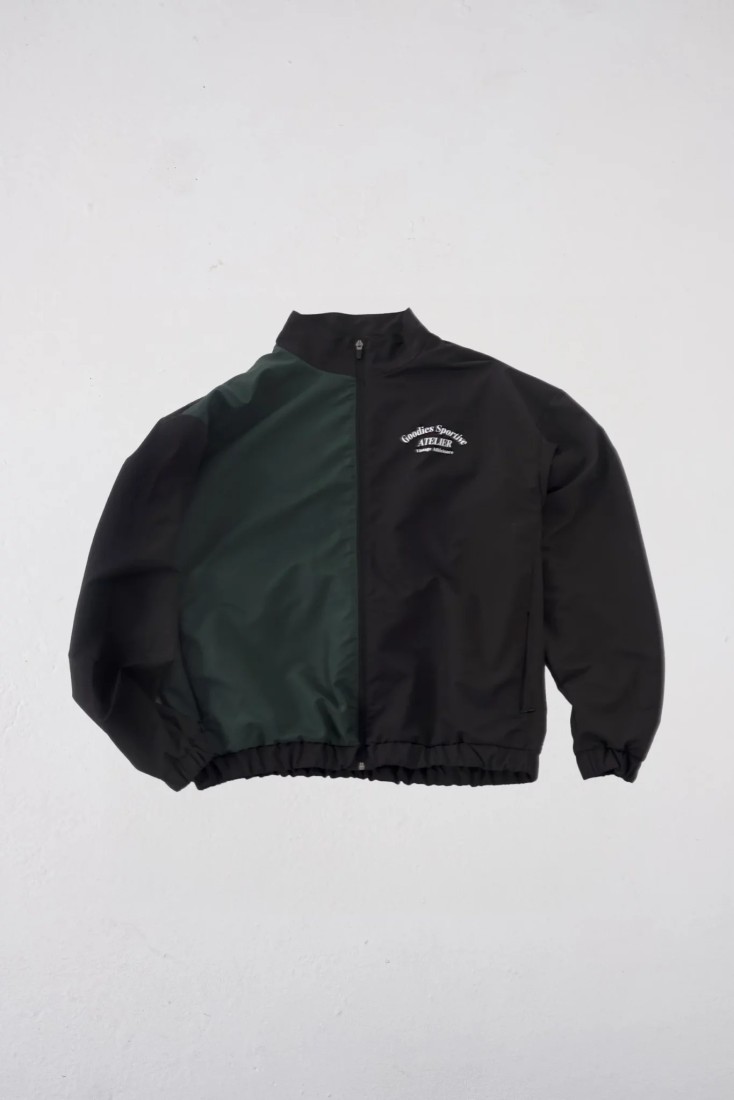 Vintage Tracksuit Jacket  Green / Black Goodies Sportive