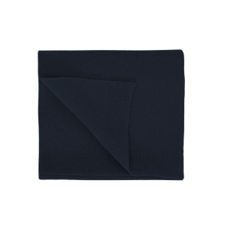 Merino Wool Scarf Navy Blue Colorful Standard