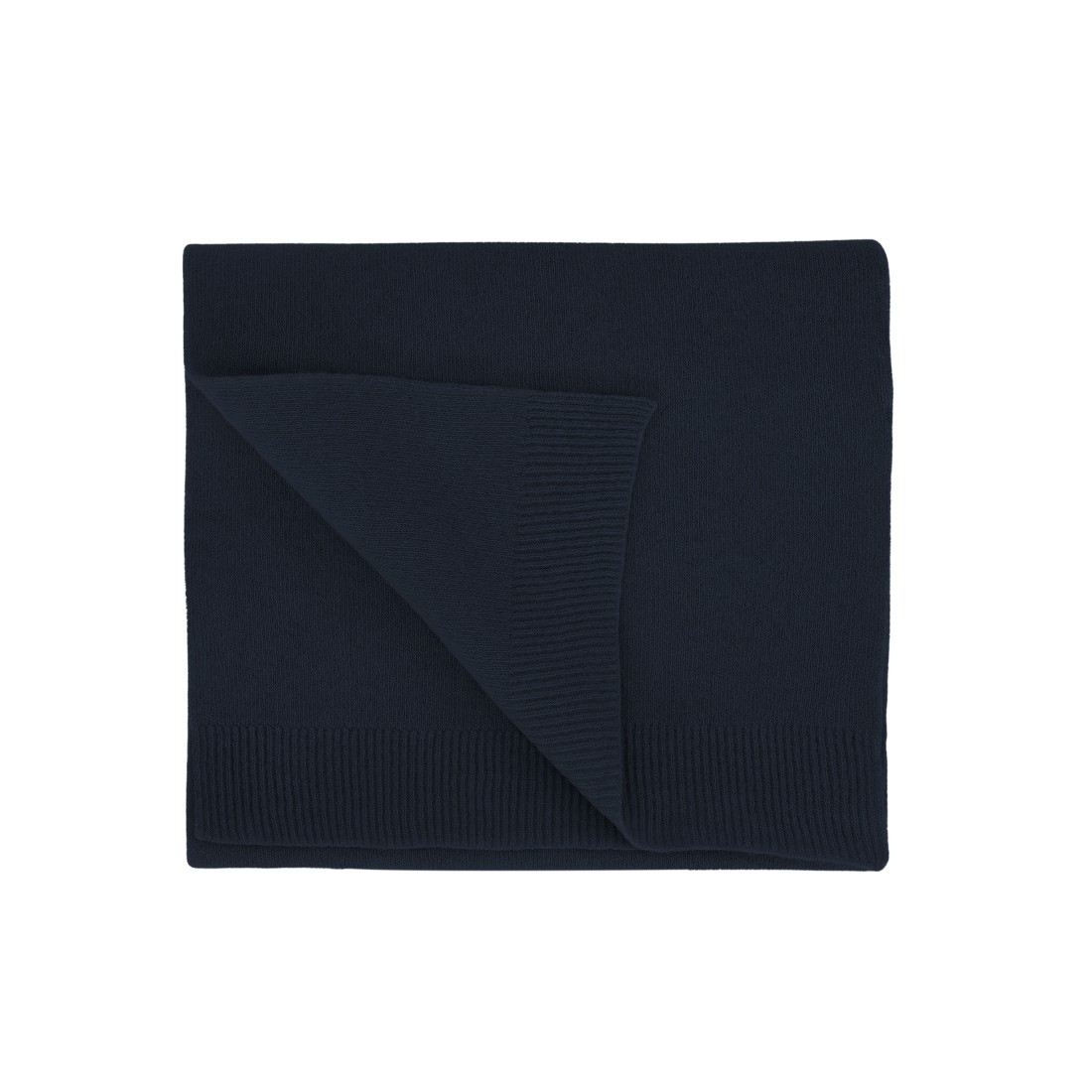 Merino Wool Scarf Navy Blue Colorful Standard