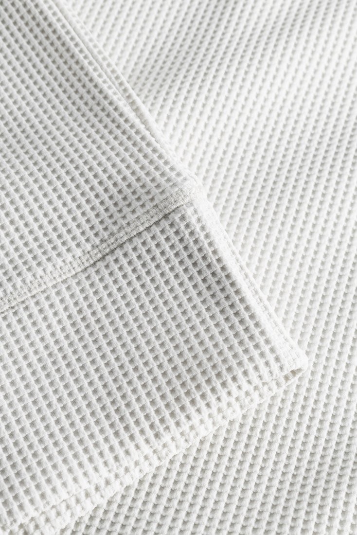 Kristian Relaxed Tech Waffle Sweater Lucid White Norse Projects