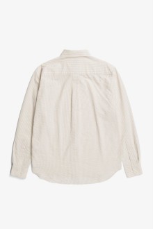 Mo Oversized Striped Shirt Ecru Norse Projects