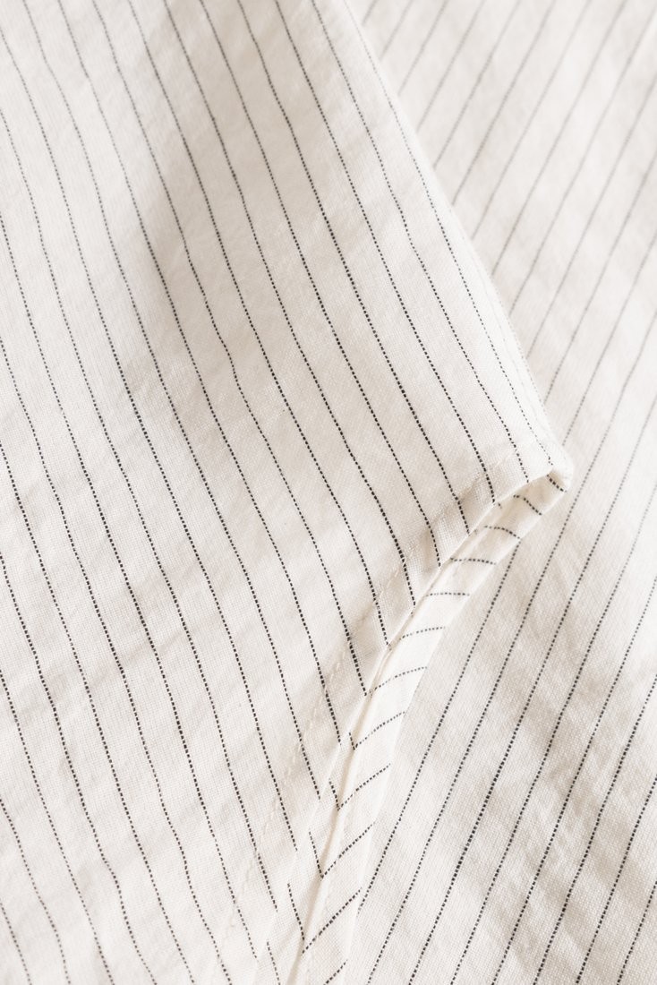 Mo Oversized Striped Shirt Ecru Norse Projects