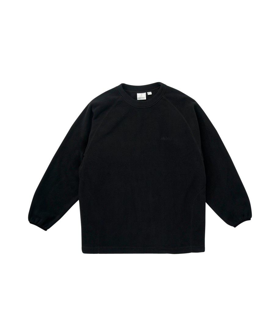 Fleece Raglan Crew Black Gramicci