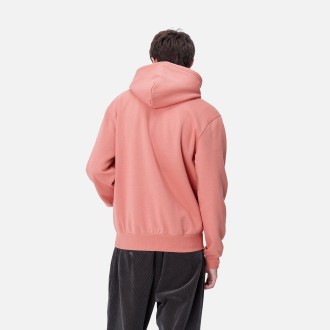 Hooded Carhartt Sweat Dusty Rose / Sycamore Tree Carhartt WIP