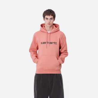 Hooded Carhartt Sweat Dusty Rose / Sycamore Tree Carhartt WIP