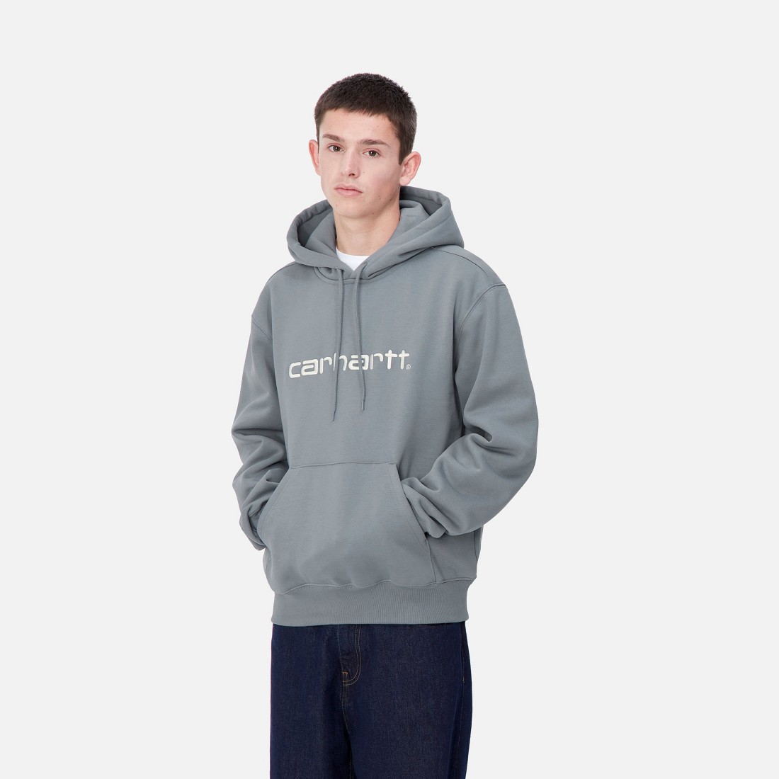 Hooded Carhartt Sweat Dove Grey / Wax Carhartt WIP