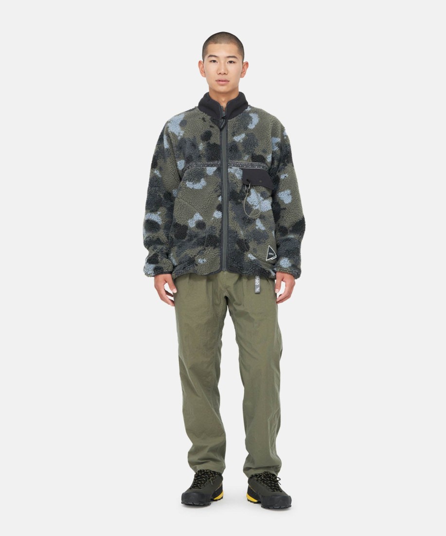 Gramicci x and Wander JQ Tape Fleece Jacket Camo Gramicci