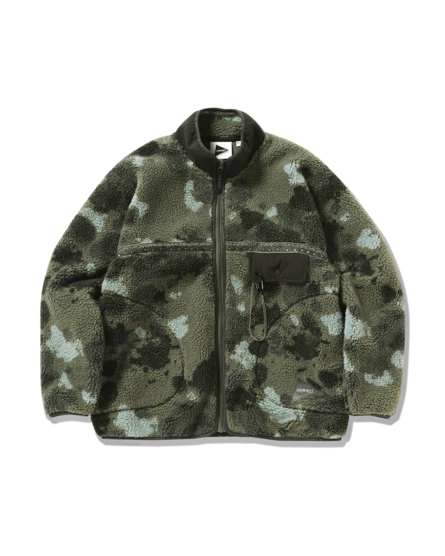 Gramicci x and Wander JQ Tape Fleece Jacket Camo Gramicci