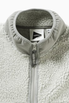 Gramicci x And Wander JQ Tape Fleece Jacket Light Gray Gramicci