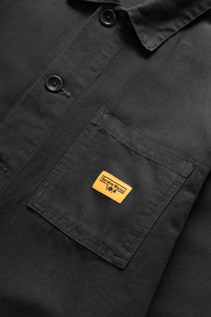 Canvas Coverall Jacket Black Service Works