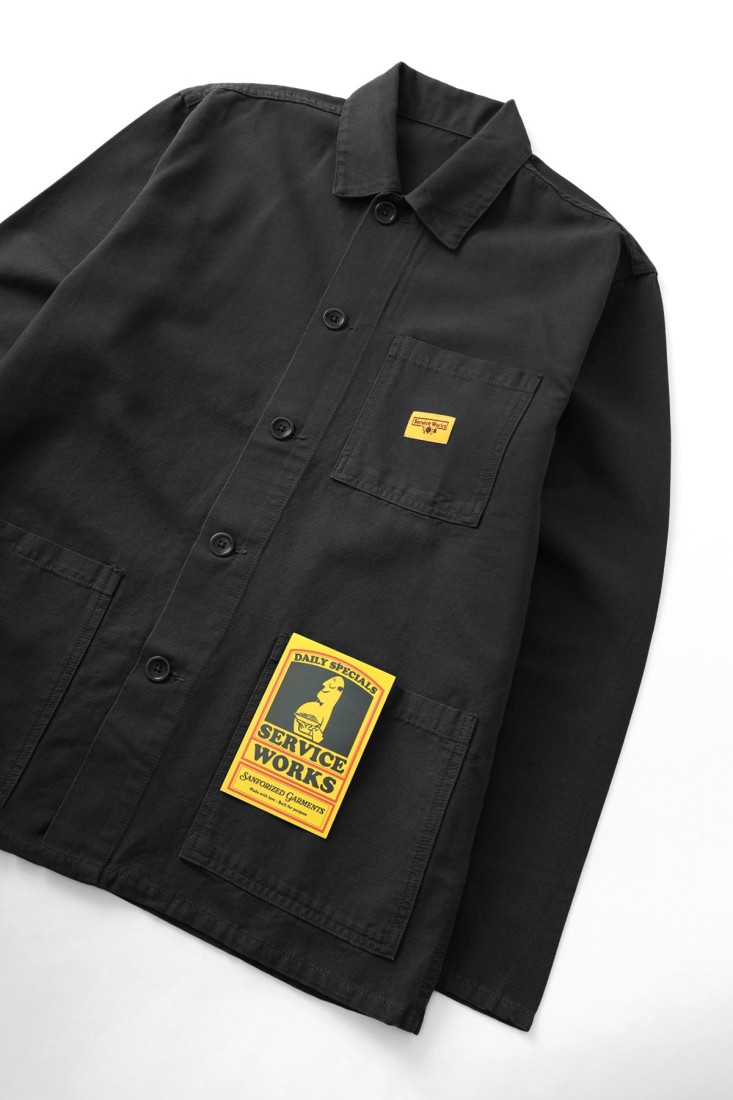 Canvas Coverall Jacket Black Service Works