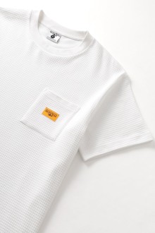 Waffle Pocket Tee White Service Works