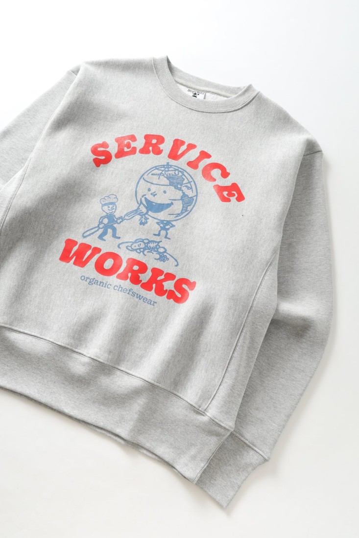 Organic Chefswear Crewneck Marl Gray Service Works