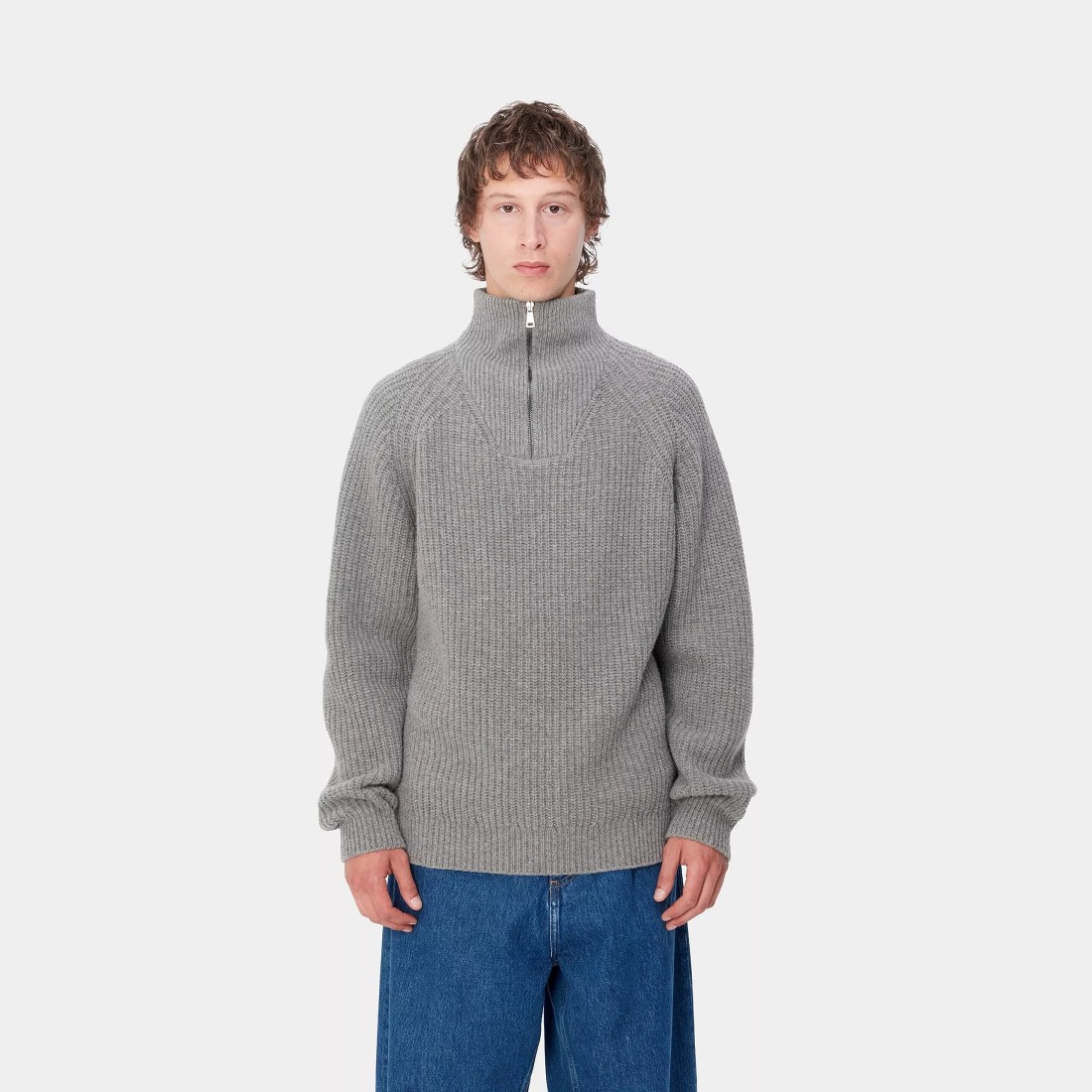 Marlon Half Zip Sweater Grey Heather Carhartt WIP