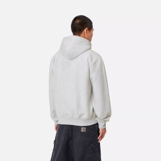 Hooded Carhartt Sweat Ash Heather / Duck Blue Carhartt WIP