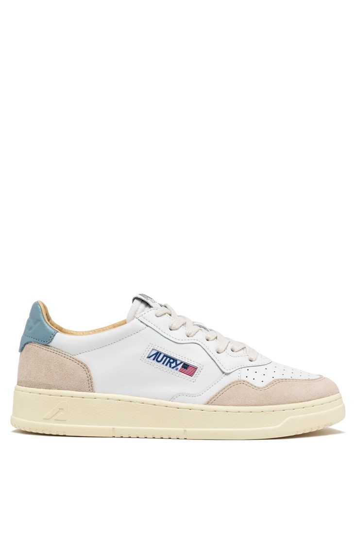 Basket Medalist Low Leather / Suede  White / Slv Blue Autry