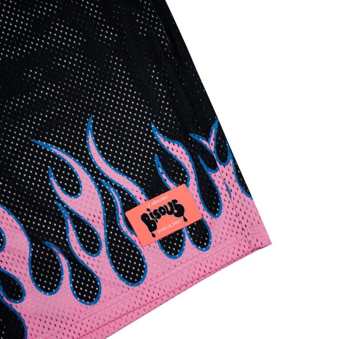 Short Unisex Moto Flame Black Bisous Skateboards