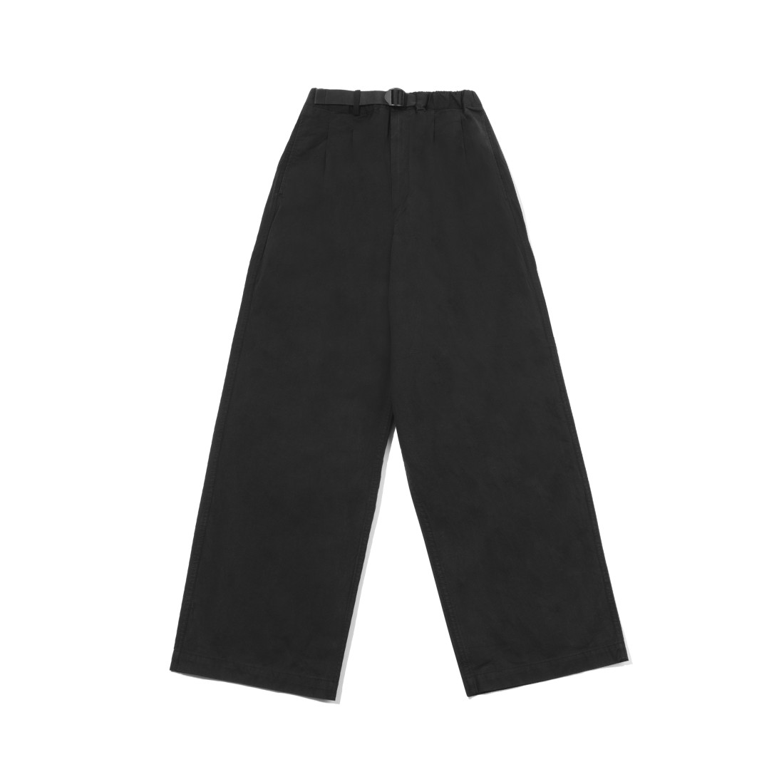 Two Tuck Wide Pants Black UNISEX Kappy Design