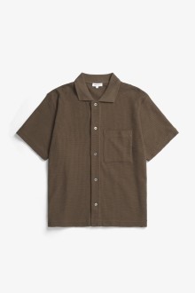 Gustav Crochet Jersey Shirt Chestnut Norse Projects